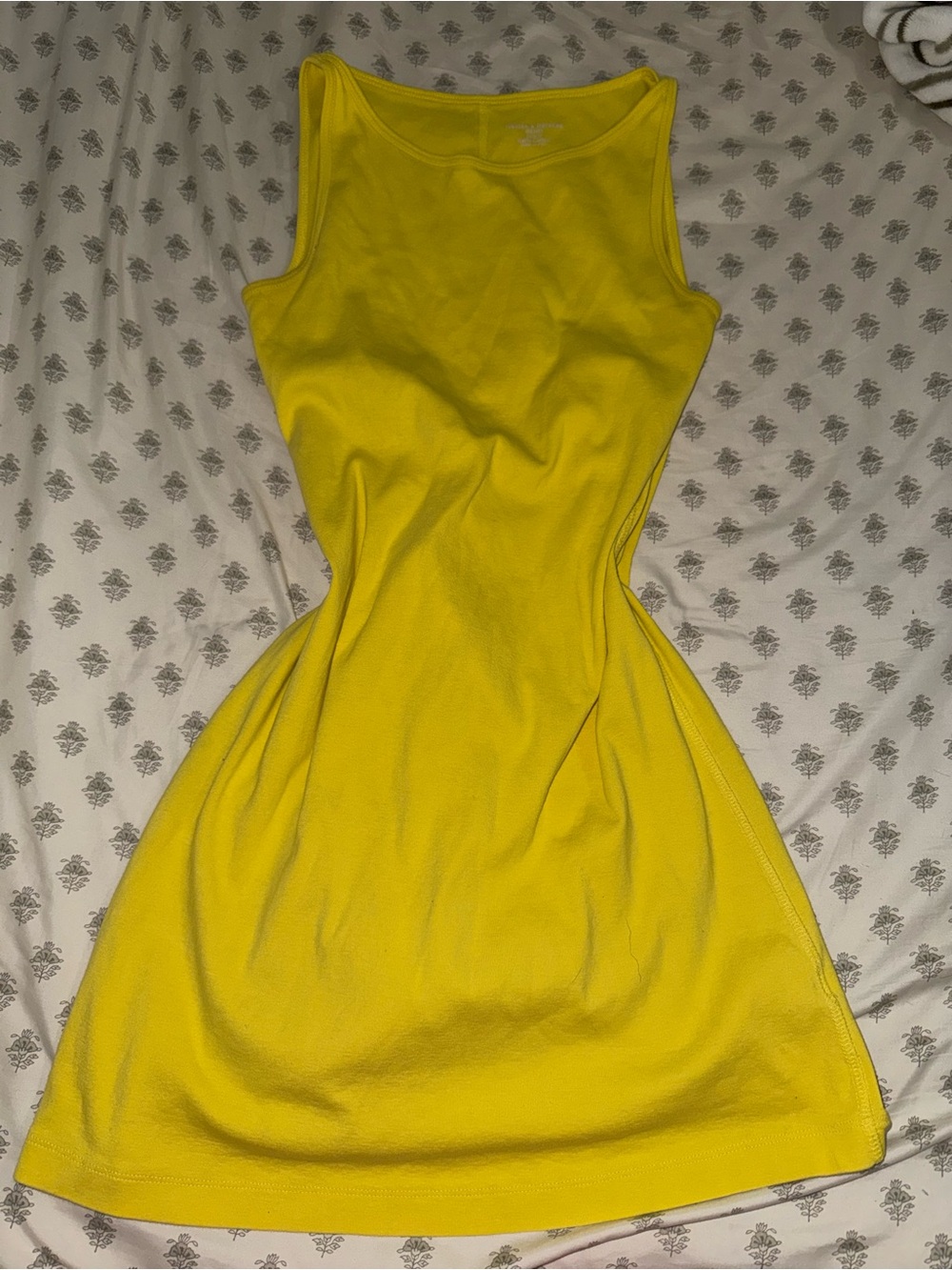 Chelsea & Theodore Bright Yellow Sleeveless Mini Dress